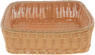 HUBERT Light Beige Storage Basket - 14"L x 12 3/4"W x 4"H