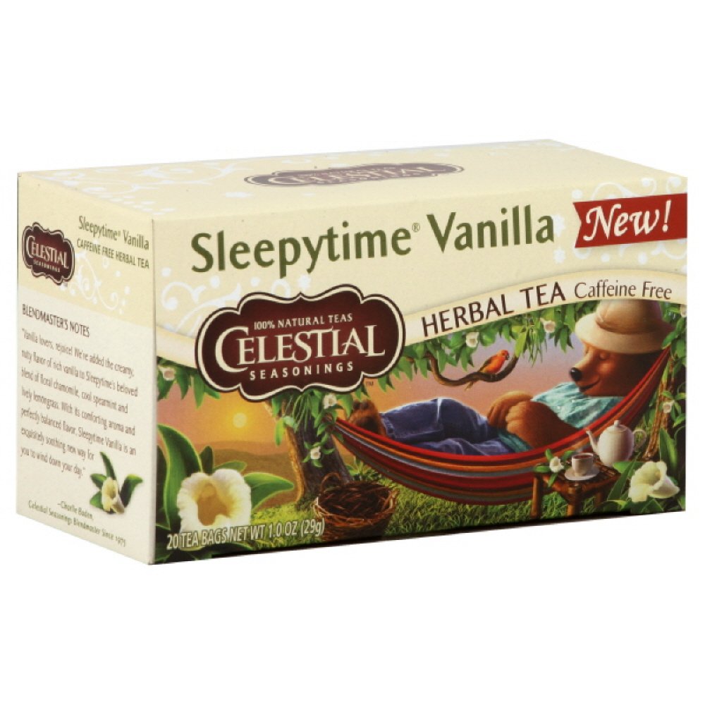 Vanilla, Sleepytime, 1-ounces (Pack of6) by Celestial Seasonings – 20 Count (Pack of 6), Pack of 6, Model 01347624