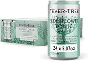 Fever-Tree Elderflower Tonic Water – Premium Mixer for Cocktails and Mocktails, 24 x 5.1 fl oz Cans – Naturally Sourced, Non-GMO