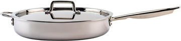 WINCO Tri-Ply Saute Pan, Silver