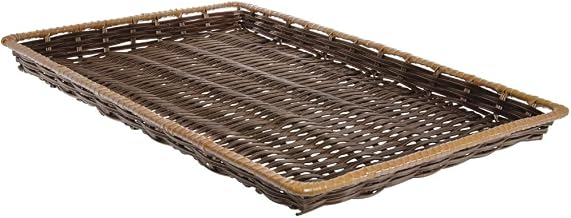 HUBERT Two -Tone Beige Storage Basket- 18"L x 26"W x 2"H