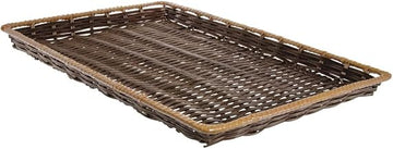 HUBERT Two -Tone Beige Storage Basket- 18"L x 26"W x 2"H