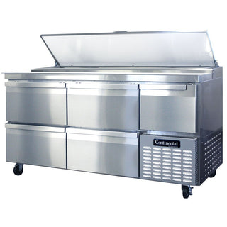 Two Section Pizza Prep Table by Continental Refrigerator – 22.0 cubic_feet, Model CPA68-D