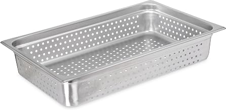 Carlisle FoodService Products Durapan Full Size Stainless Steel Perforated Steam Pan for Catering, Buffets, Restaurants, 4 Inches Deep, Silver