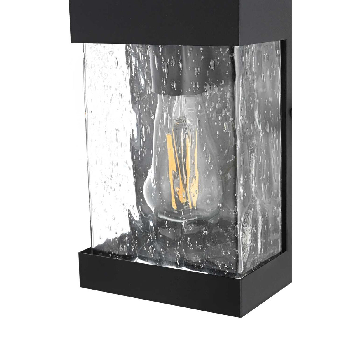 Thompson One Light Outdoor Wall Sconce Black by Lighting Design – Iron, Black, Model OD371W10BK