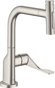 hansgrohe Sink Mixer 230 Select 2jet Axor Citterio 39862800 with Pull-Out Spray Steel