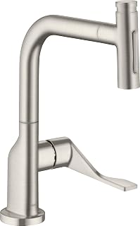 hansgrohe Sink Mixer 230 Select 2jet Axor Citterio 39862800 with Pull-Out Spray Steel