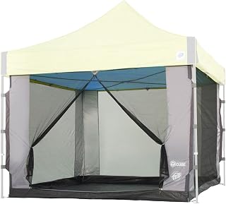 E-Z UP Cube Mesh Canopy Screen Room, Fits 10' x 10' Straight Leg Shelters Eclipse, Enterprise, Pyramid, Vantage Canopies (Shelter NOT Included, Must Purchase Seperately)