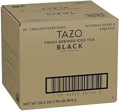 TAZO Fresh Brewed Black Iced Tea, Unsweetened, Makes 1 Gallon (Pack of 20)