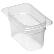 () Ninth-Size Translucent Food Pan by Cambro – 0.9-Quart, 0.9 quarts, Plastic, Translucent, Pack of 6