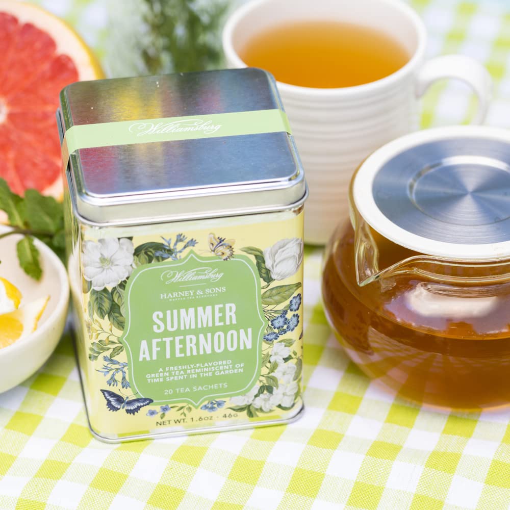 Summer Afternoon Green Tea by Harney & Sons – 20 Count (Pack of 1), Summer Afternoon, Model Harney-636046356513-1