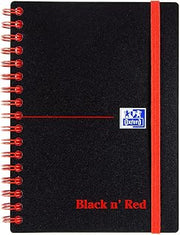 Black n' Red A6 Twinwire Poly Cover Notebook - Black/Red