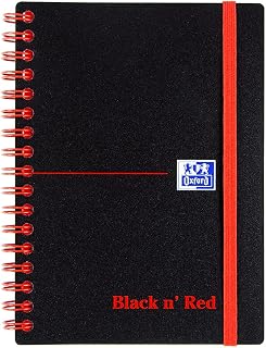 Black n' Red A6 Twinwire Poly Cover Notebook - Black/Red