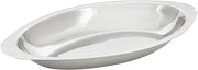 Thunder Group SLGT020 Au Gratin Dish, Oval, 20 oz. Capacity, Crumb Groove, Stainless Steel, Mirror-Finish, Pack of 12