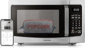 TOSHIBA Smart Microwave Oven with Sensor Reheat, 1.3 Cu.Ft, 1100W | Works with Alexa & App Remote Control, Mute Function, ECO Mode, 12.4" Turntable, Stainless Steel