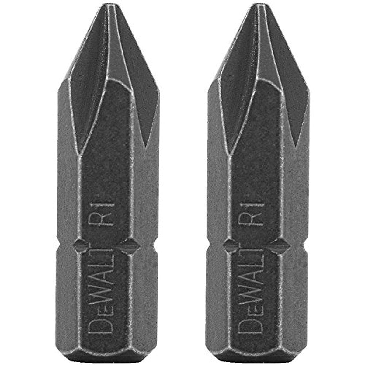 #1 Phillips Bit Tip (2-Pack) by DEWALT – One Size, Alloy Steel, Pack of 2, Model DW2001