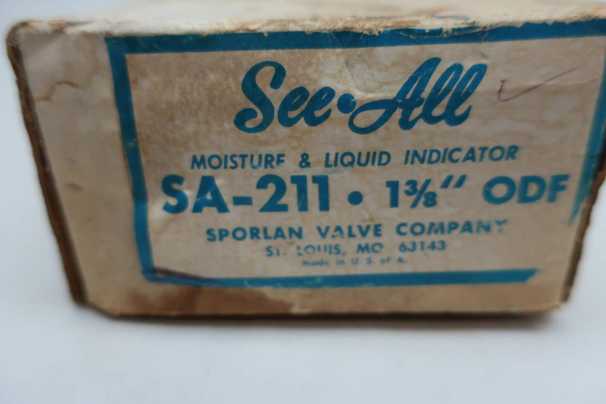 SA-211 See-All Moisture & Liquid Indicator 1-3/8IN D by SPORLAN – Commercial Grade