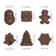 Apiocmy Silicone Mold Set, Large 3D Christmas Shapes with Scraper, Green