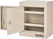 Global Industrial Small Narcotics Cabinet, Double Door/Double Lock, Beige