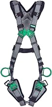 MSA 10194962 V-FIT Full Body Safety Harness - Size: Extra Large, D-Ring Configuration: Back/Hip, Quick Connect Leg Straps, with Shoulder/Leg Padding, Full Body Harness
