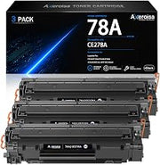 78A CE278A Toner Replacement for P1606dn Printer(3PK) (3BLACK) | High-yield 78A toner compatible with HP LaserJet P1606dn M1536dnf P1566 P1560 print sharp black text up to 2,100 pages.