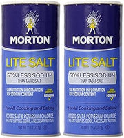 Morton Salt Lite Salt, 11 oz, 2 pk