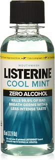 Listerine Cool Mint Zero Alcohol Mouthwash, 3.2 oz (Pack of 2)
