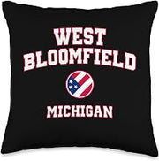 West Bloomfield Michigan (MI) Throw Pillow