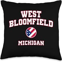 West Bloomfield Michigan (MI) Throw Pillow