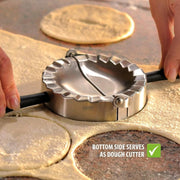 28490 Ravioli & Pasta Mold Round by GEFU – 23.1 x 11.4 x 2.6 cm, Plastic, Silver, Model GF28490