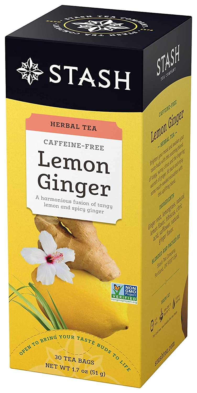 Lemon Ginger Herbal tea 30 count by Stash – 30 Count (Pack of 1)