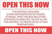 Polar Tech TAL817 Temperature Awareness Label, Open This Now, 6" Length x 4" Width