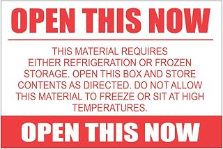 Polar Tech TAL817 Temperature Awareness Label, Open This Now, 6" Length x 4" Width