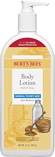 Burt's Bees Body Lotion for Normal to Dry Skin with Milk & Honey, 12 Oz (Package May Vary)