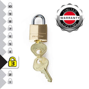 Brass Padlock by Master Lock – 1 Pack, Alloy Steel, Solid Brass, Model 120D