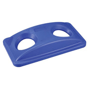 Bottles & Cans Recycling Lid for Slim Trash Container by Global Industrial – 23.0 gallons, Plastic, Blue, Model A-PR004BL