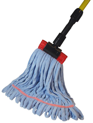 Golden Star Relintless Looped End Tube Wet Mop (Pack of 12) by Golden Star Inc. – 5", Microfiber, Blue, Pack of 12, Model AWM94LB5