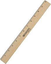 Westcott 05011 Beveled Edge Wooden Ruler, 12 Inch