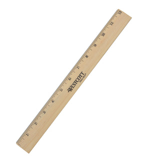 Beveled Edge Wooden Ruler by Westcott – Pack of 1, Wood, Model 05011
