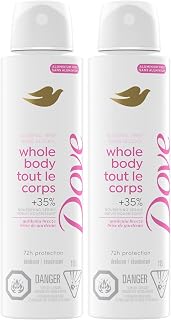 Dove Whole Body Deo Alcohol Free Deodorant Spray for Women Gardenia Breeze 4 oz (Pack of 2)