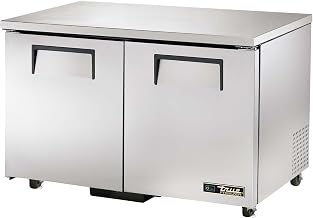 True TUC-48F-ADA-HC ADA Compliant 48" Two Section Undercounter Reach-in Freezer, Solid Doors