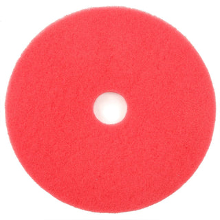 Global Industrial 22 in. Buffing Pad - Red - 5 Per Case by Americo – Recycled Polyester Fiber, Multicoloured, Model 641308RD