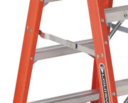 Louisville Ladder 8 feet / Silver / Twin Front Platform Step Ladders