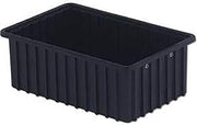 LEWISBins+ DC2060-XL Series 2000 ESD-Safe Divider Box Containers, Black, 16.5" Length, 10.9" Width, 6" Height
