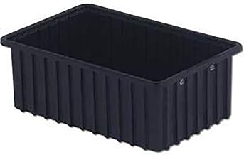 LEWISBins+ DC2060-XL Series 2000 ESD-Safe Divider Box Containers, Black, 16.5" Length, 10.9" Width, 6" Height