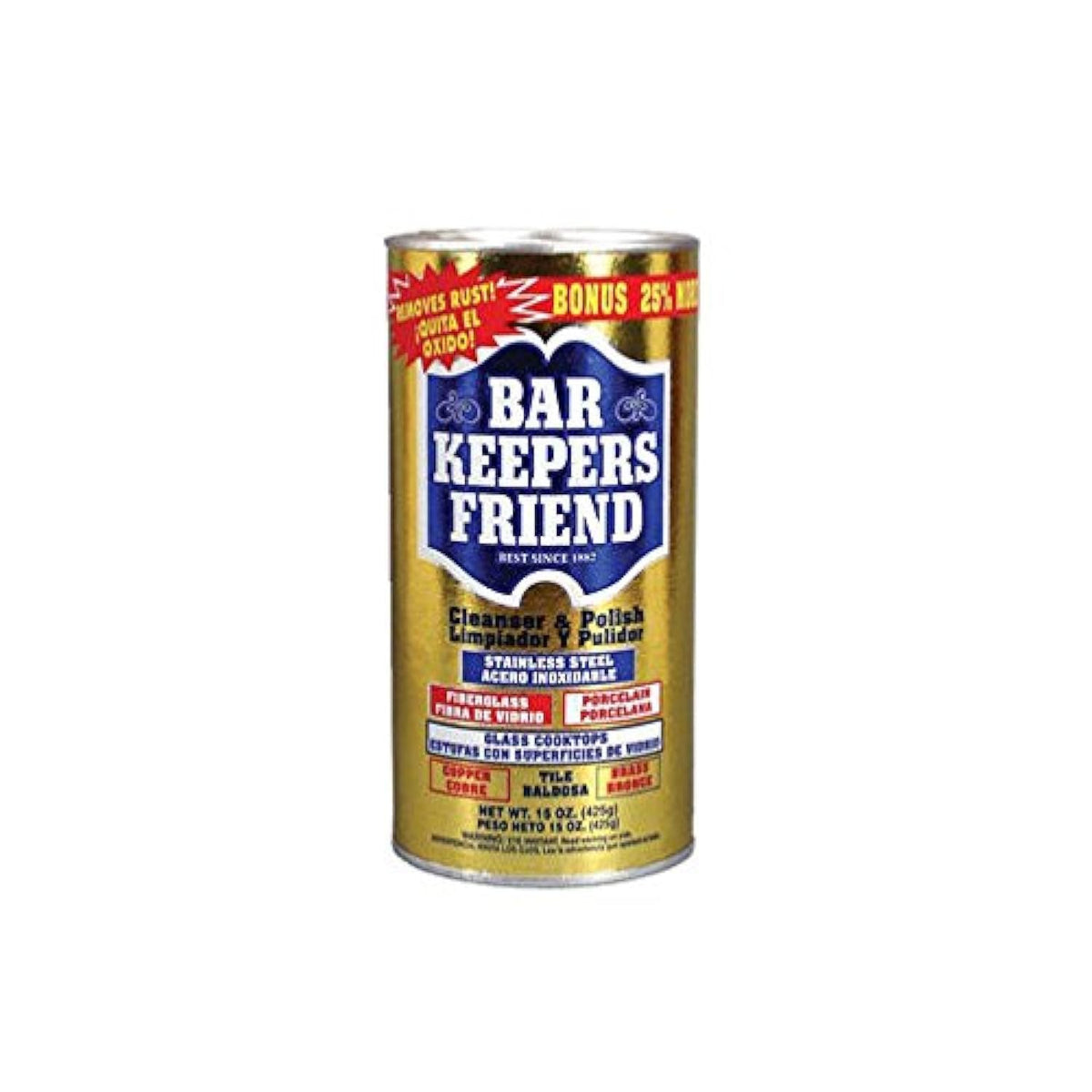 Removes Rust Gold 15 Oz by Bar Keepers Friend – 15 Ounce (Pack of 1), Gold, Pack of 12, Model 11584
