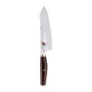 Rocking Santoku by MIYABI – 7", SG2 Tsuchime Steel, Black, Model 34088-183