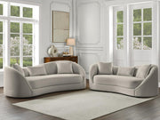 Contemporary Sofa & Loveseat Set in Light Gray Fabric by Best Quality Furniture – Fabric, Grey, Model S70-SL