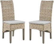 Furnifact Gray Dining Chairs Set with Modern Design, Comfortable Upholstered Seats, Sturdy Wooden Frames, Suitable for Kitchen and Dining Room