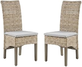 Furnifact Gray Dining Chairs Set with Modern Design, Comfortable Upholstered Seats, Sturdy Wooden Frames, Suitable for Kitchen and Dining Room